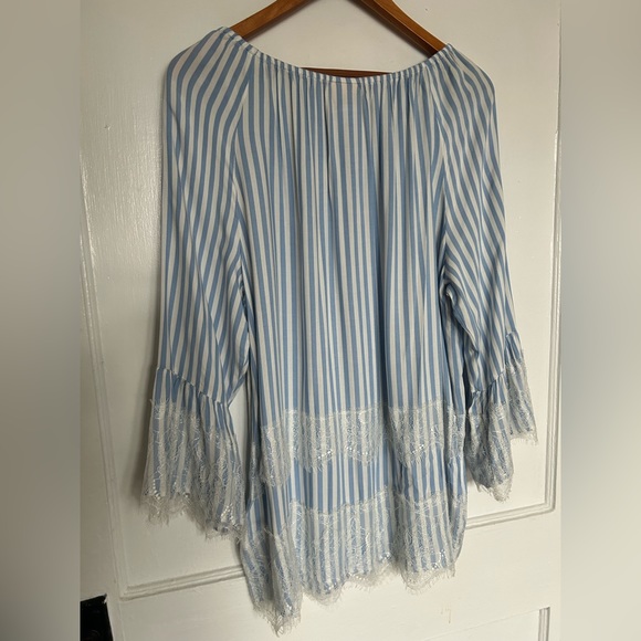 Ruby Road Lace Pinstripe Blouse - Picture 4 of 15